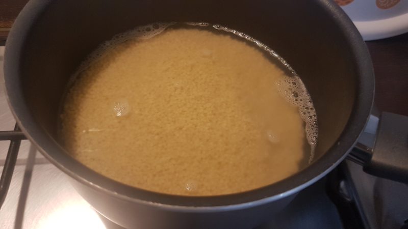 Cous cous con radicchio al curry 